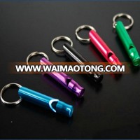 High quality custom carrival keychain pocket red aluminum whistle