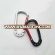 Colorful D shaped aluminum carabiner keychain with 3 pcs keyring