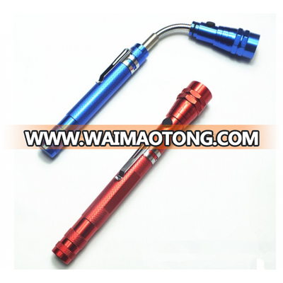 Factory high quality magnetic adjustable pickup tool flash light