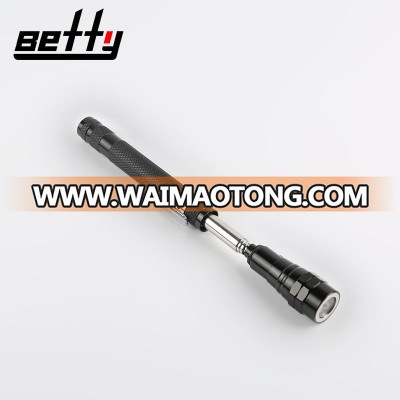 Long service life telescopic torch self defense extendable flashlight